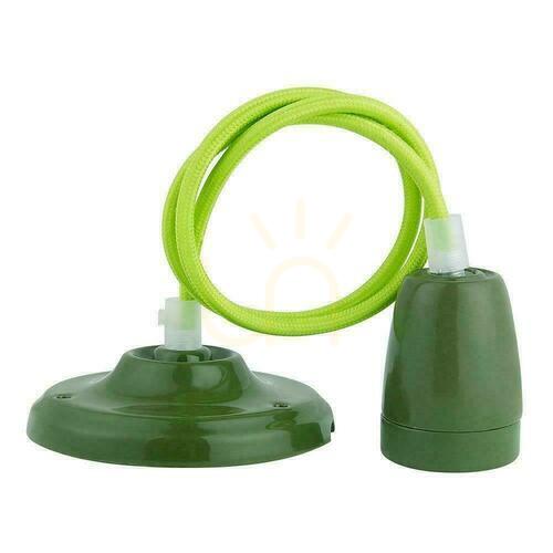 Kontrola Porcelánové závěsné svítidlo s drátem zelené V-TAC VT-7998-GN Záruka 5 let