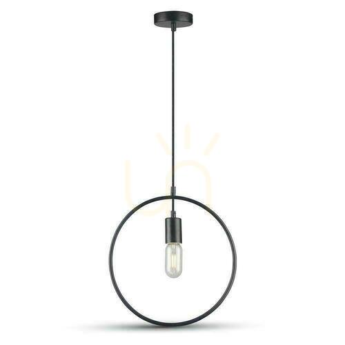 Kontrola Závěsné svítidlo V-TAC VT-7322-MB, matně černé, E27, Ø 32 cm
