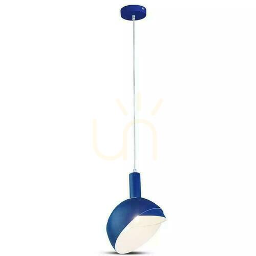 Kontrola V-TAC E14 Hliníkové závěsné svítidlo Modré stínítko VT-7100-BL Záruka 5 let