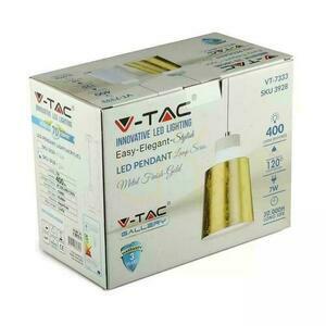 Závěsné svítidlo LED V-TAC 7W (akryl) zlaté 120x190mm VT-7333-G 4000K 400lm Záruka 3 roky 2 Závěsné svítidlo LED V-TAC 7W (akryl) zlaté 120x190mm VT-7333-G 4000K 400lm Záruka 3 roky small 2