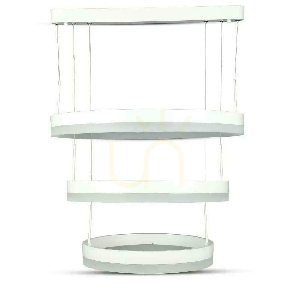 Kontrola LED V-TAC 82W měkké světlo lustr závěsné svítidlo stmívatelné bílé VT-82-3 3000K 6500lm 3 roky záruka LED V-TAC 82W měkké světlo lustr závěsné svítidlo stmívatelné bílé VT-82-3 3000K 6500lm 3 roky záruka