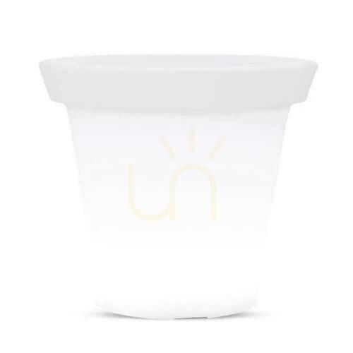 Kontrola V-TAC LED zahradní svítidlo Container Pot 36cm nabíjení dálkové ovládání VT-7808 RGBW 54lm.