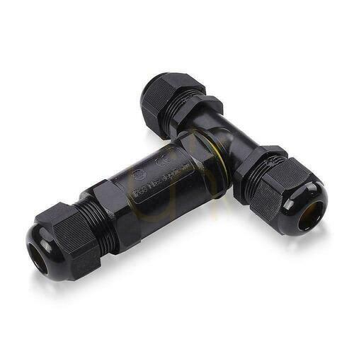 Kontrola Konektor Hermetická spojka 3x3Pin Black Tee 0,5-4mm2 Průměr vodiče 8-12mm IP68 V-TACC VT-869