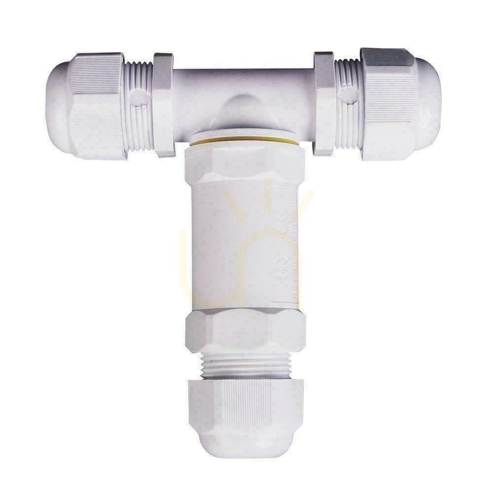 Kontrola Konektor Hermetická spojka 3x3Pin Bílý T-kus 0,5-4mm2 Průměr vodiče 8-12mm IP68 V-TAC VT-869 Konektor Hermetická spojka 3x3Pin Bílý T-kus 0,5-4mm2 Průměr vodiče 8-12mm IP68 V-TAC VT-869