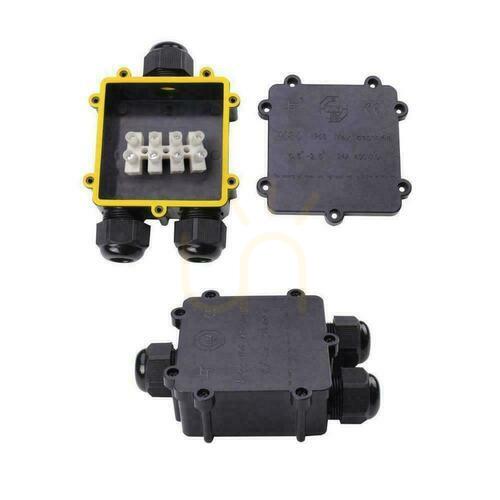 Kontrola Hermetická rozbočovací krabička 4x5pólová černá tee 0,5-2,5 mm2 Průměr vodiče 8-12 mm IP68 V-TAC VT-870