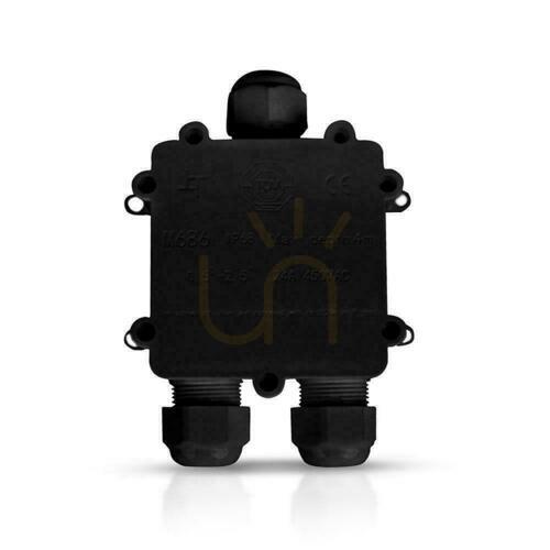 Kontrola Hermetická rozbočovací krabička 4x5pólová černá tee 0,5-2,5 mm2 Průměr vodiče 8-12 mm IP68 V-TAC VT-870