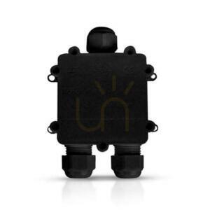 Hermetická rozbočovací krabička 4x5pólová černá tee 0,5-2,5 mm2 Průměr vodiče 8-12 mm IP68 V-TAC VT-870 small 0
