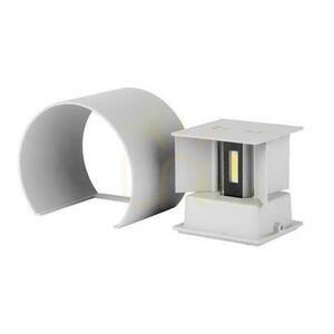 Nástěnný 6W V-TAC nahoře dole nastavitelný šedý kulatý IP65 Bridgelux VT-756 3000K 660lm small 4