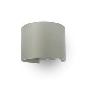 Nástěnný 6W V-TAC nahoře dole nastavitelný šedý kulatý IP65 Bridgelux VT-756 3000K 660lm small 0