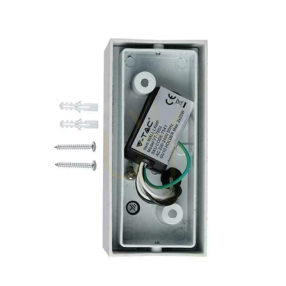 Kontrola Nástěnné svítidlo V-TAC Square White Top Bottom IP44 VT-7652 Záruka 3 roky Nástěnné svítidlo V-TAC Square White Top Bottom IP44 VT-7652 Záruka 3 roky