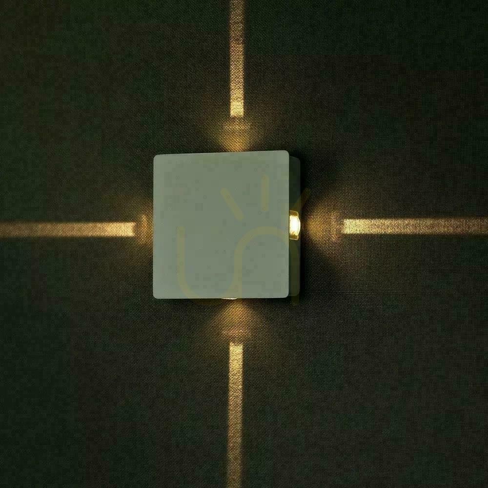 Náhled V-TAC 4W LED nástěnné svítidlo IP65 White Square VT-704 4000K 440lm V-TAC 4W LED nástěnné svítidlo IP65 White Square VT-704 4000K 440lm