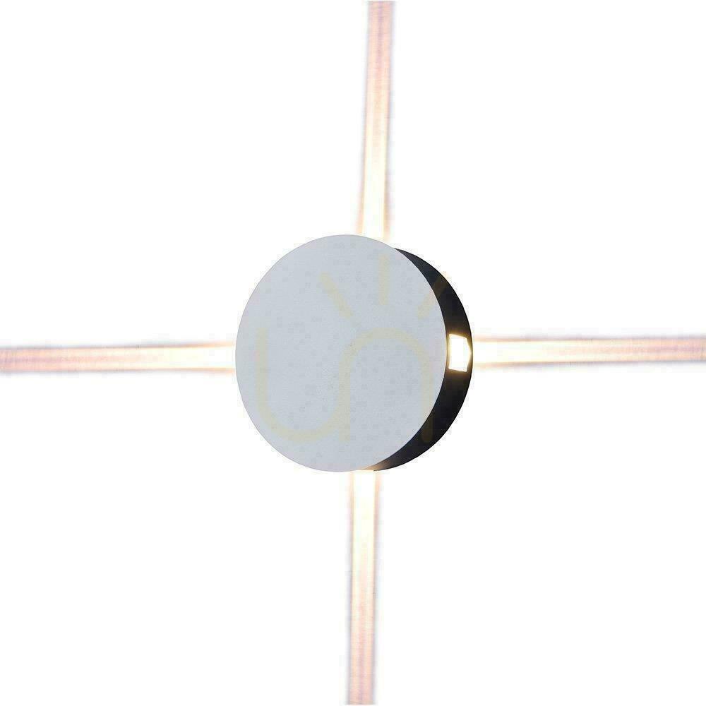Pohled V-TAC 4W LED nástěnné svítidlo IP65 bílé kulaté VT-706 3000K 440lm. V-TAC 4W LED nástěnné svítidlo IP65 bílé kulaté VT-706 3000K 440lm.