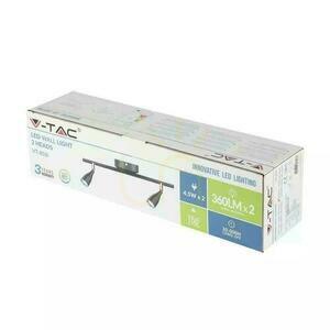 V-TAC 9W LED nástěnné svítidlo černé VT-810 3000K 680lm small 2