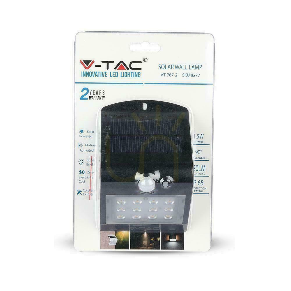 Zobrazit Solární projektor 1,5W LED černý V-TAC VT-767-2 4000K 220lm Solární projektor 1,5W LED černý V-TAC VT-767-2 4000K 220lm