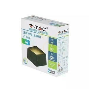 V-TAC 3W Bridgelux Chip Black VT-803 4000K 300lm Nástěnná lampa. small 4