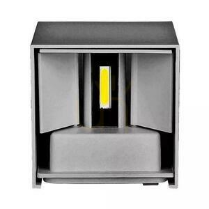 V-TAC 12W LED nástěnné svítidlo s nastavitelným čipem BRIDGELUX Grey Square IP65 VT-759-12 4000K 1100lm. small 3