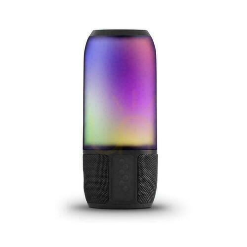Kontrola V-TAC Bezdrátový chytrý reproduktor LED s Bluetooth 2x3W USB Micro SD černý VT-7456