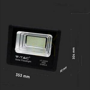 V-TAC Solární LED projektor 40W černý IP65, dálkové ovládání, časovač VT-200W 4000K 3100lm small 4