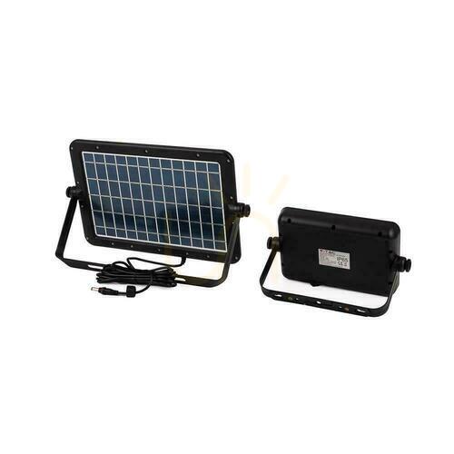 Kontrola V-TAC 10W USB solární LED projektor černý IP65 VT-788-10 4000K 1100lm