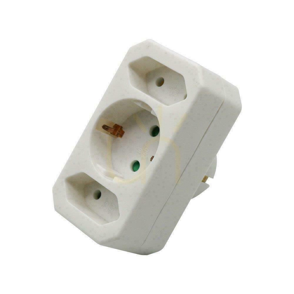 Kontrola Splitter 2 ploché zástrčky 2,5 A a 1 zásuvka 16 A Bílá V-TAC VT-1053 Splitter 2 ploché zástrčky 2,5 A a 1 zásuvka 16 A Bílá V-TAC VT-1053