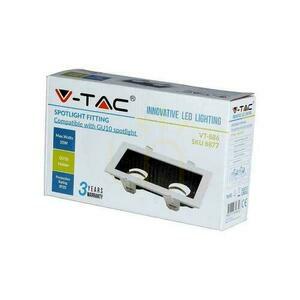 V-TAC Zapuštěné stropní svítidlo 2xGU10 bílé/černé VT-886 3 roky záruka small 3