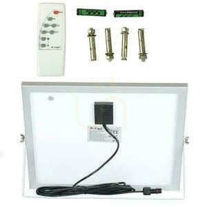 V-TAC Solární LED projektor 16W černý IP65, dálkové ovládání, časovač VT-40W 6000K 1050lm small 10