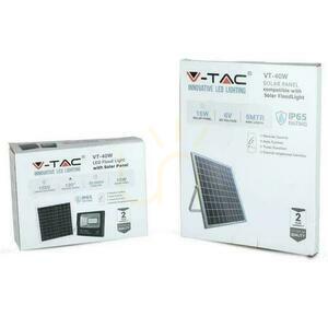 V-TAC Solární LED projektor 16W černý IP65, dálkové ovládání, časovač VT-40W 6000K 1050lm small 4