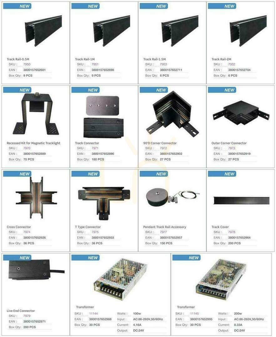 Pohled T konektor Rail System Magnetic 24V V-TAC T konektor Rail System Magnetic 24V V-TAC