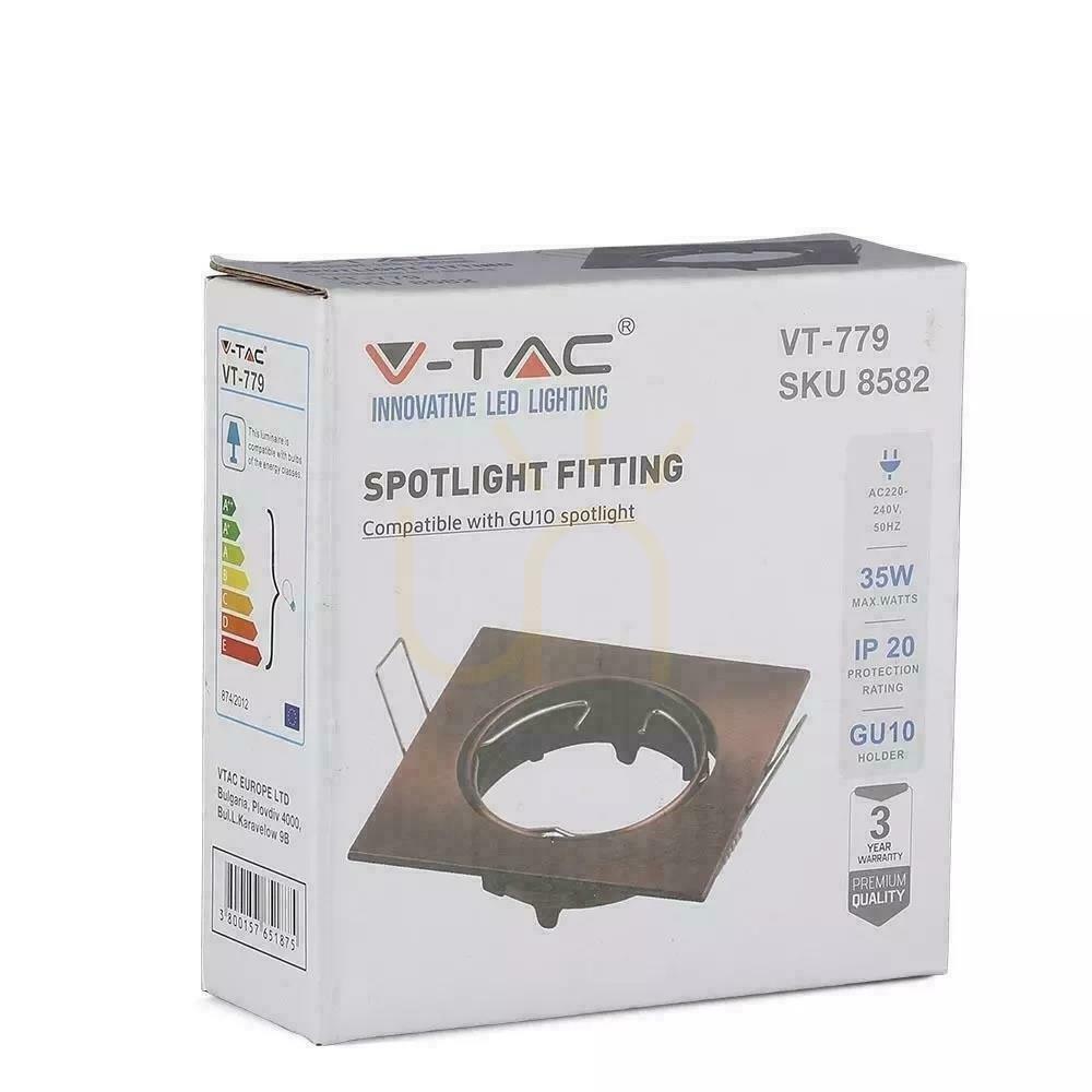 Náhled Mesh V-TAC GU10 Square Movable Copper VT-779-SB Záruka 3 roky Mesh V-TAC GU10 Square Movable Copper VT-779-SB Záruka 3 roky