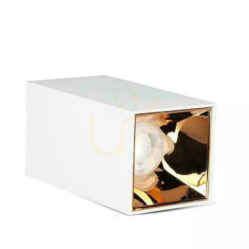Kontrola V-TAC GU10 Square Surface Mounted Ceiling Luminaire White+Pink Gold 74x74x140mm VT-882-Q 3 roky záruka