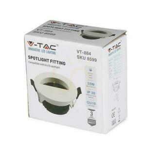Zápustné svítidlo V-TAC VT-884 GU10 bílé/černé kulaté 5 Zápustné svítidlo V-TAC VT-884 GU10 bílé/černé kulaté small 5