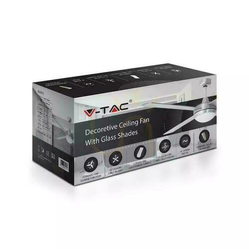 Kontrola V-TAC 132cm 2xE27 35W Stropní ventilátor s dálkovým ovládáním VT-6054-4