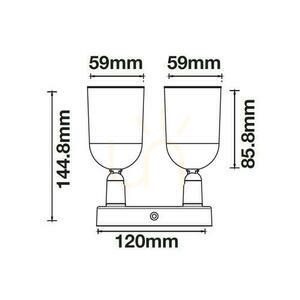 Nástěnné svítidlo V-TAC 2xGU10 White VT-897 4 Nástěnné svítidlo V-TAC 2xGU10 White VT-897 small 4