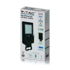 V-TAC Solar Street Luminaire 40W LED Black IP65 120Lm/W VT-ST42 6000K 4800lm 3 roky záruka small 4