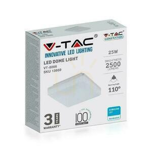 Povrchový plafón Square V-TAC 25W LED SAMSUNG CHIP IP44 100Lm/W VT-8066SQ 3000K 2500lm 3 roky záruka small 4