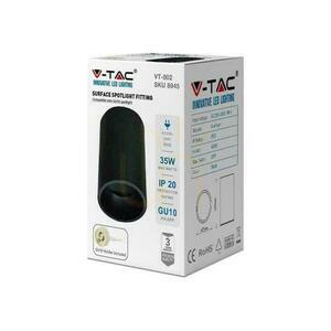 V-TAC Hliníková kulatá trubka GU10 pro povrchovou montáž černá 70x107mm VT-802 Záruka 3 roky small 1