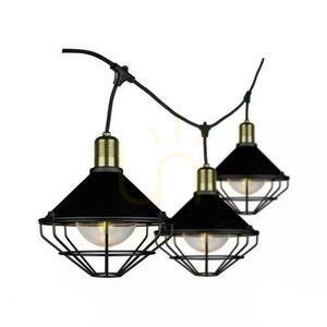 Zahradní girlanda 6xE27 3metry černá MAT LOFT Mesh IP65 V-TAC VT-717S Záruka 5 let small 0