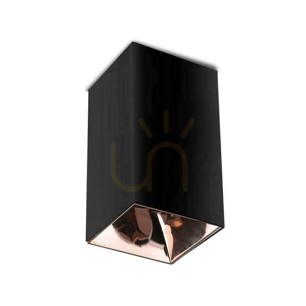Kontrola V-TAC GU10 Square Surface Mounted Ceiling Luminaire Black+Pink Gold 74x74x140mm VT-882SQ Záruka 3 roky V-TAC GU10 Square Surface Mounted Ceiling Luminaire Black+Pink Gold 74x74x140mm VT-882SQ Záruka 3 roky