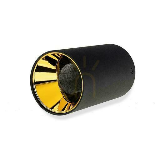 Kontrola Stropní svítidlo V-TAC GU10 s kulatou trubicí pro povrchovou montáž černá+zlatá 80x140mm VT-882RD Záruka 3 roky
