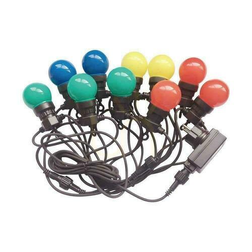 Kontrola V-TAC Garden Girland (string) LED 5 metrů 10 žárovek 0,5W VT-70510 RGBY 300lm