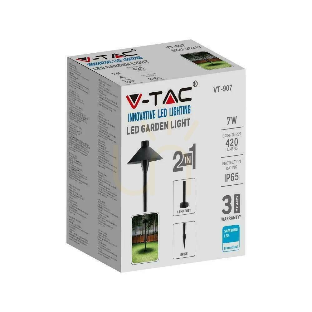 Zobrazit V-TAC 7W SAMSUNG CHIP 2 v 1 zahradní tyč černá VT-907 3000K 420lm 3 roky záruka V-TAC 7W SAMSUNG CHIP 2 v 1 zahradní tyč černá VT-907 3000K 420lm 3 roky záruka