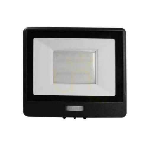Kontrola LED projektor V-TAC 50W SAMSUNG CHIP Senzor pohybu Černý kabel 1M VT-158S-1 4000K 4000lm Záruka 5 let