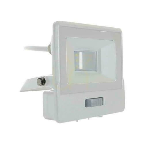 Kontrola V-TAC LED projektor 10W SAMSUNG CHIP Senzor pohybu Bílý kabel 1M VT-118S 3000K 735lm Záruka 5 let