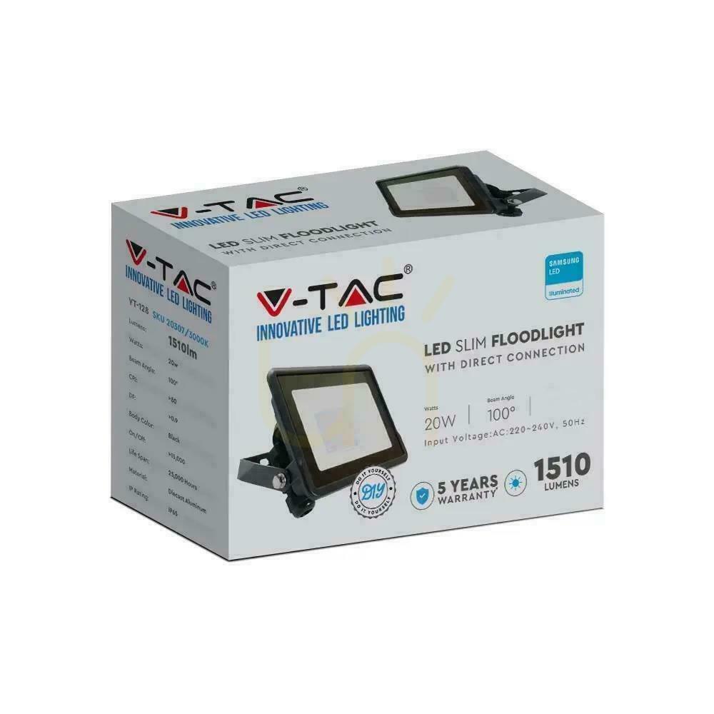 Zobrazit V-TAC 20W SAMSUNG CHIP LED projektor černý s MUFa VT-128 6500K 1510lm 5 let záruka V-TAC 20W SAMSUNG CHIP LED projektor černý s MUFa VT-128 6500K 1510lm 5 let záruka