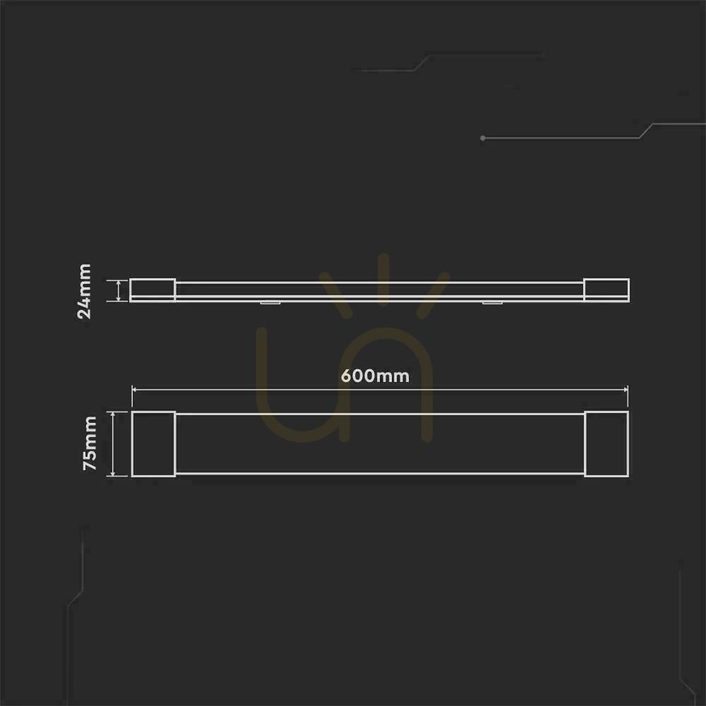 Zobrazit V-TAC 20W LED lineární svítidlo pro povrchovou montáž SAMSUNG CHIP 60cm 120Lm/W VT-8-20 4000K 2400lm Záruka 5 let V-TAC 20W LED lineární svítidlo pro povrchovou montáž SAMSUNG CHIP 60cm 120Lm/W VT-8-20 4000K 2400lm Záruka 5 let