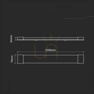 V-TAC 40W LED lineární svítidlo pro povrchovou montáž SAMSUNG CHIP 120cm VT-8-40 3000K 4300lm Záruka 5 let 4 V-TAC 40W LED lineární svítidlo pro povrchovou montáž SAMSUNG CHIP 120cm VT-8-40 3000K 4300lm Záruka 5 let small 4