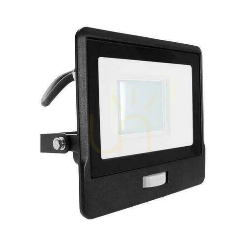 Kontrola V-TAC LED projektor 30W SAMSUNG CHIP Senzor pohybu Černý kabel 1M VT-138S-1 6400K 2340lm Záruka 5 let