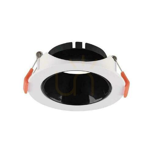 Kontrola Zápustná bodová objímka V-TAC VT-931 GU10 kulatá bílá s černým reflektorem 85 mm