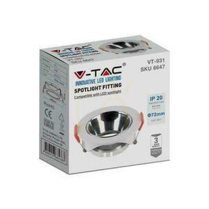 Nastavitelné zápustné svítidlo V-TAC VT-931 pro GU10, bílé/chrom, Ø 85 mm small 2