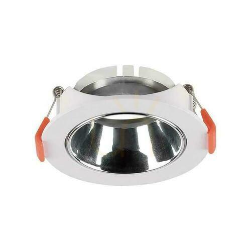 Kontrola Nastavitelné zápustné svítidlo V-TAC VT-931 pro GU10, bílé/chrom, Ø 85 mm